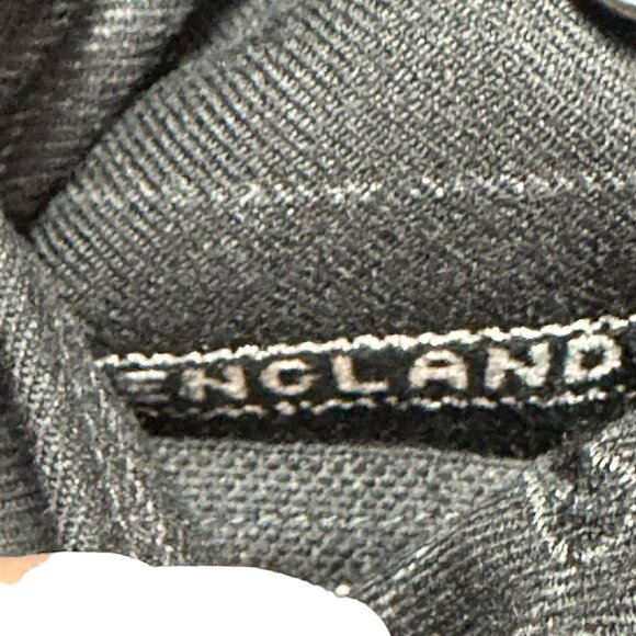 Mens Trousers England Tasmanian Wool Cashmere Black Pinstripe Pants Work - Picture 11 of 16